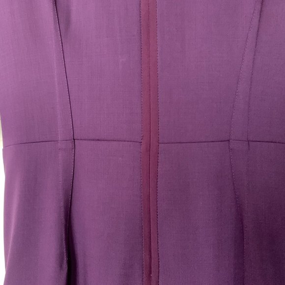 Sportmax dress by Max Mara, eggplant, short sleeve, stretch fit, size L - Picture 7 of 10